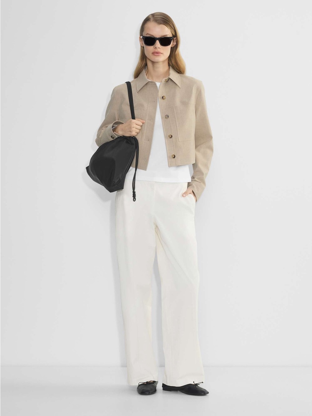 NEW Aritzia Wide Hi Rise Pant in Washed Oak Size 4
